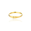 Wholesale Stainless Steel Mini Initial Ring Stacking Style With Letters Electroplated For Men And Women