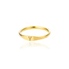 Wholesale Stainless Steel Mini Initial Ring Stacking Style With Letters Electroplated For Men And Women