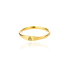 Wholesale Stainless Steel Mini Initial Ring Stacking Style With Letters Electroplated For Men And Women