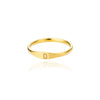 Wholesale Stainless Steel Mini Initial Ring Stacking Style With Letters Electroplated For Men And Women