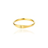 Wholesale Stainless Steel Mini Initial Ring Stacking Style With Letters Electroplated For Men And Women