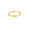 Wholesale Stainless Steel Mini Initial Ring Stacking Style With Letters Electroplated For Men And Women