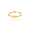 Wholesale Stainless Steel Mini Initial Ring Stacking Style With Letters Electroplated For Men And Women
