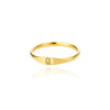 Wholesale Stainless Steel Mini Initial Ring Stacking Style With Letters Electroplated For Men And Women