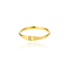 Wholesale Stainless Steel Mini Initial Ring Stacking Style With Letters Electroplated For Men And Women