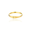 Wholesale Stainless Steel Mini Initial Ring Stacking Style With Letters Electroplated For Men And Women