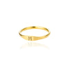 Wholesale Stainless Steel Mini Initial Ring Stacking Style With Letters Electroplated For Men And Women