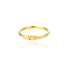 Wholesale Stainless Steel Mini Initial Ring Stacking Style With Letters Electroplated For Men And Women