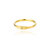Wholesale Stainless Steel Mini Initial Ring Stacking Style With Letters Electroplated For Men And Women