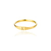 Wholesale Stainless Steel Mini Initial Ring Stacking Style With Letters Electroplated For Men And Women