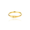 Wholesale Stainless Steel Mini Initial Ring Stacking Style With Letters Electroplated For Men And Women