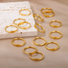 Wholesale Stainless Steel Mini Initial Ring Stacking Style With Letters Electroplated For Men And Women