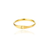Wholesale Stainless Steel Mini Initial Ring Stacking Style With Letters Electroplated For Men And Women