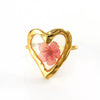 Wholesale Stainless Steel Minimalist Geometric Heart Shape Open Unisex Ring With Electroplating