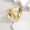Wholesale Stainless Steel Minimalist Geometric Hollow Buckle Women's Bracelet With 18K Gold Electroplating