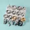 Wholesale Stainless Steel Minimalist Geometric Specialshaped Scorpion Snake Lock Cshaped Sun Moon Flower Ear Expansion Earrings With Polishing