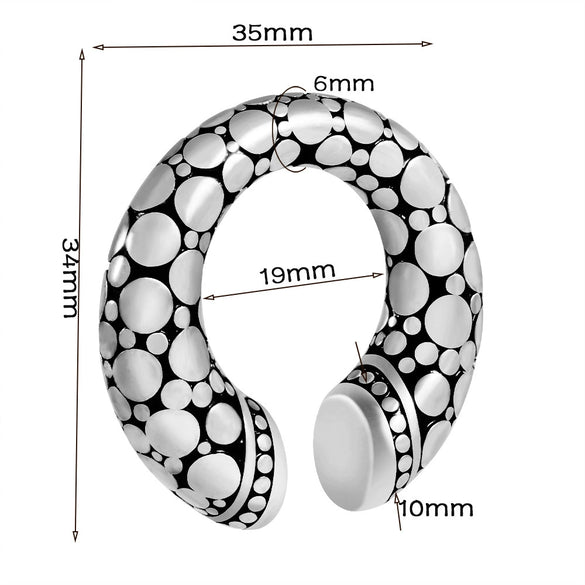 Wholesale Stainless Steel Minimalist Geometric Specialshaped Scorpion Snake Lock Cshaped Sun Moon Flower Ear Expansion Earrings With Polishing