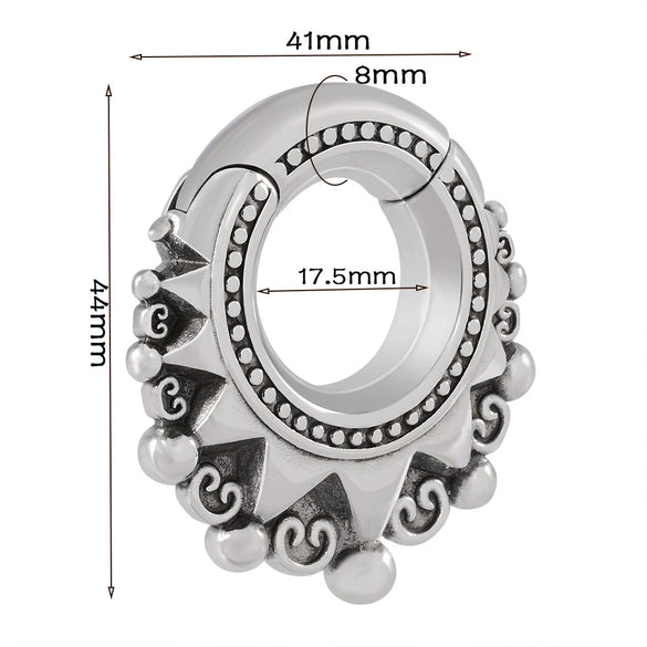 Wholesale Stainless Steel Minimalist Geometric Specialshaped Scorpion Snake Lock Cshaped Sun Moon Flower Ear Expansion Earrings With Polishing