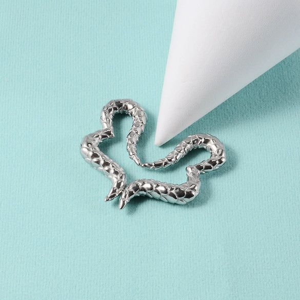 Wholesale Stainless Steel Minimalist Geometric Specialshaped Scorpion Snake Lock Cshaped Sun Moon Flower Ear Expansion Earrings With Polishing