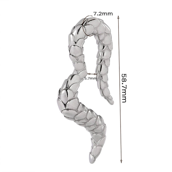 Wholesale Stainless Steel Minimalist Geometric Specialshaped Scorpion Snake Lock Cshaped Sun Moon Flower Ear Expansion Earrings With Polishing