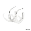 Wholesale Stainless Steel Minimalist Geometric U Shaped Electroplated Women's Earrings
