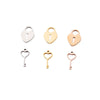 Wholesale Stainless Steel Mirror Finish Polishing Hollow Love Key Peach Heart Concentric Lock Lovers Necklace Pendant Jewelry Accessories