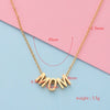 Wholesale Stainless Steel Mirror Polished Letter Pendant Necklace With Water Wave Chain