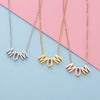 Wholesale Stainless Steel Mirror Polished Letter Pendant Necklace With Water Wave Chain