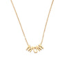 Wholesale Stainless Steel Mirror Polished Letter Pendant Necklace With Water Wave Chain