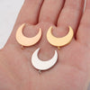 Wholesale Stainless Steel Moon Crescent Horn Pendant Jewelry Accessories Mirror Polished Little Fresh Minimalist Style