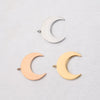 Wholesale Stainless Steel Moon Crescent Horn Pendant Jewelry Accessories Mirror Polished Little Fresh Minimalist Style