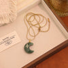 Wholesale Stainless Steel Moonshaped Pendant Necklace With Personality And Minimalist Style