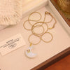 Wholesale Stainless Steel Moonshaped Pendant Necklace With Personality And Minimalist Style