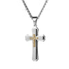 Wholesale Stainless Steel Multilayer Cross Pendant Necklace With Diamond Zircon For Men Exotic Style Jewelry