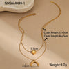 Wholesale Stainless Steel Multilayer Necklace With Star Moon Geometric Pattern And Electroplating Design For Women