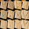 Wholesale Stainless Steel Multilayer Stacked Chain Necklace With Butterfly Snake Star Pendant Electroplated Treatment