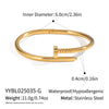 Wholesale Stainless Steel Nail Bracelet Ring Accessories Jewelry With 18K Gold Electroplated Stylish Design