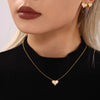 Wholesale Stainless Steel Natural Fritillary Love Clavicle Necklace And Earrings Set With Electroplating Artistic Style