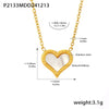 Wholesale Stainless Steel Natural Fritillary Love Clavicle Necklace And Earrings Set With Electroplating Artistic Style