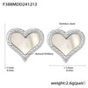 Wholesale Stainless Steel Natural Fritillary Love Clavicle Necklace And Earrings Set With Electroplating Artistic Style