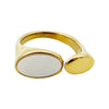 Wholesale Stainless Steel Natural Shell Ring For Women Chic Simple Elegant Fashion Jewelry With Electroplating