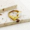 Wholesale Stainless Steel Natural Shell Ring For Women Chic Simple Elegant Fashion Jewelry With Electroplating