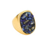 Wholesale Stainless Steel Natural Stone Geometric Ring Electroplated Fashion Women's Hand Jewelry