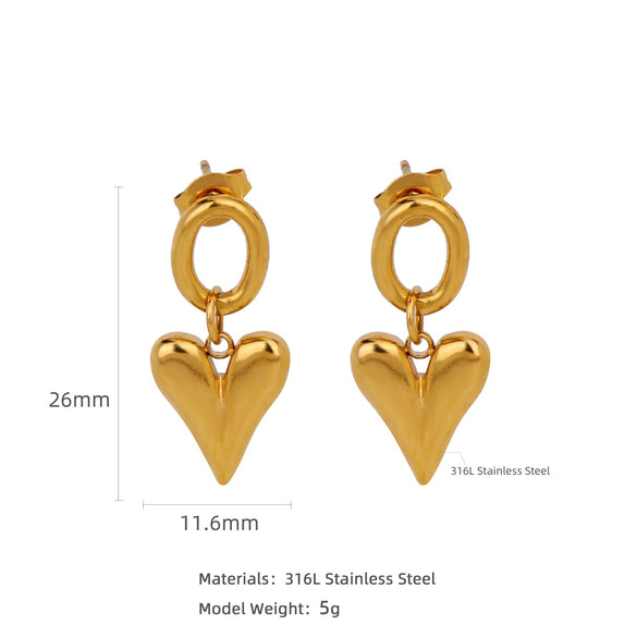 Wholesale Stainless Steel Natural Style Geometric And Leaf Patterned Electroplated Triangle Blade Lava Texture Earrings For Women
