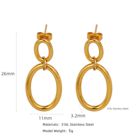 Wholesale Stainless Steel Natural Style Geometric And Leaf Patterned Electroplated Triangle Blade Lava Texture Earrings For Women