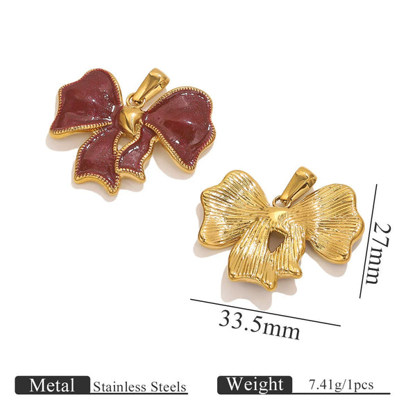 Wholesale Stainless Steel Natural Style Plant Flowers Pattern Electroplating Pendant Necklace Accessories