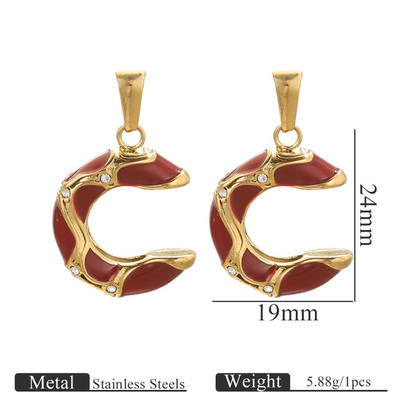 Wholesale Stainless Steel Natural Style Plant Flowers Pattern Electroplating Pendant Necklace Accessories