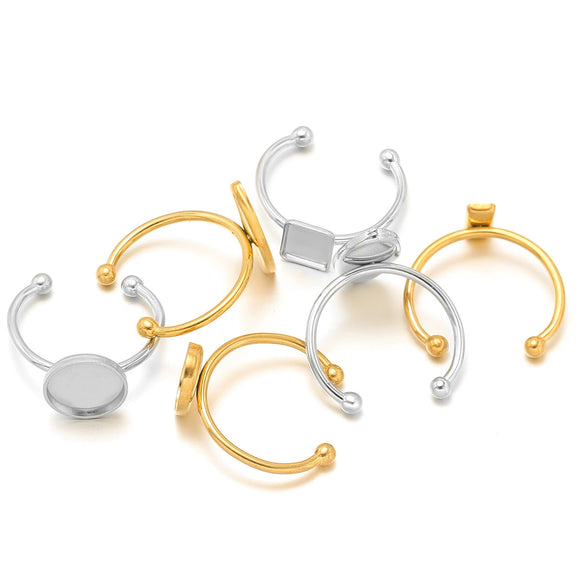 Wholesale Stainless Steel Natural Style U Shape Ring Bottom Holder With Electroplating