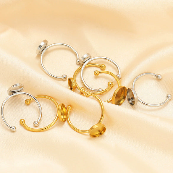 Wholesale Stainless Steel Natural Style U Shape Ring Bottom Holder With Electroplating