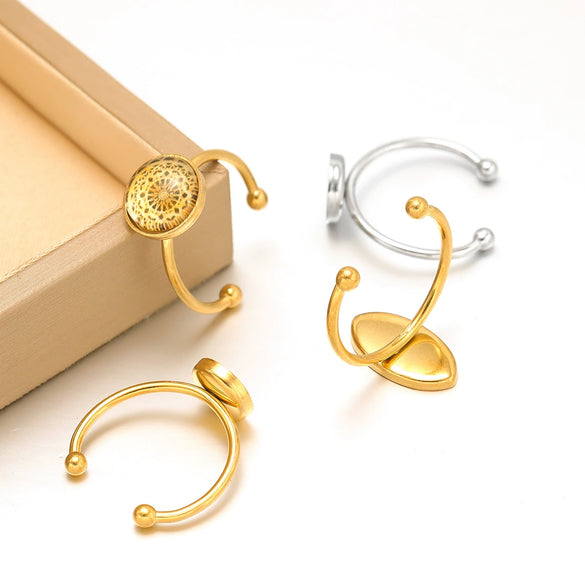 Wholesale Stainless Steel Natural Style U Shape Ring Bottom Holder With Electroplating
